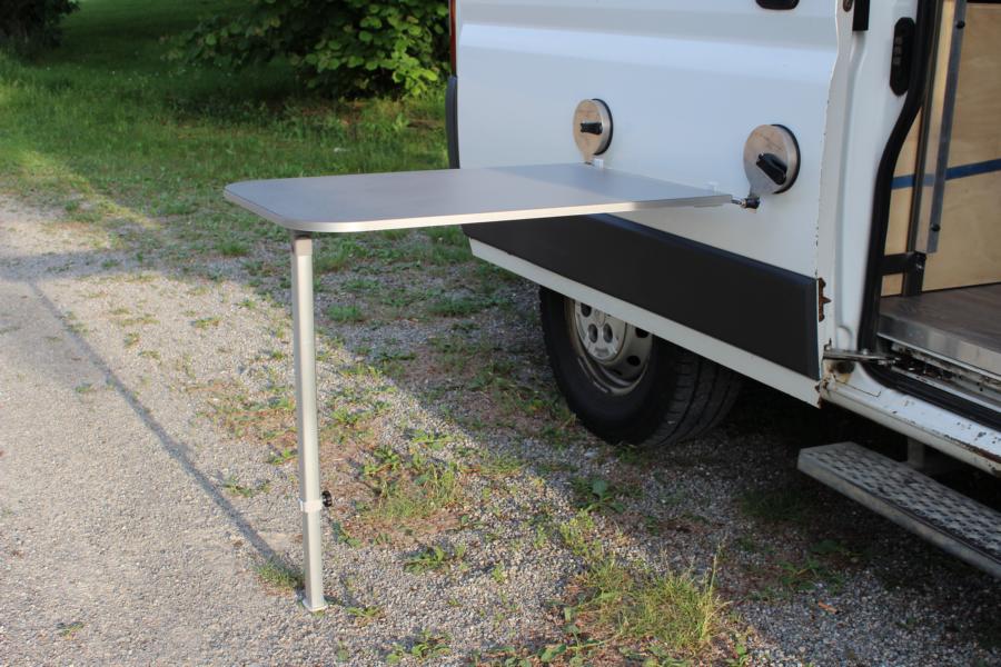 Campingtisch Saugnapf-Halteschiene klappbar
