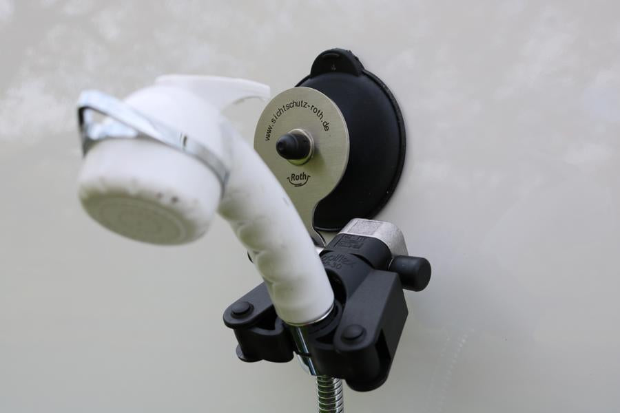 Brausehalter flexibel von Sichtschutz Roth mit Spezial-Saugnapf für raue und strukturierte Flächen