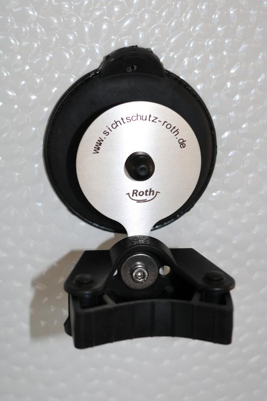 Roth starrer Brausehalter mit Saugnapf auf Riffelblech