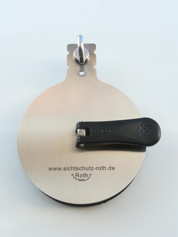 Roth Saughalter 2 Bohrungen 4,8mm – Edelstahl Universalhalter für Camping – Saughaltershop Sichtschutz Roth