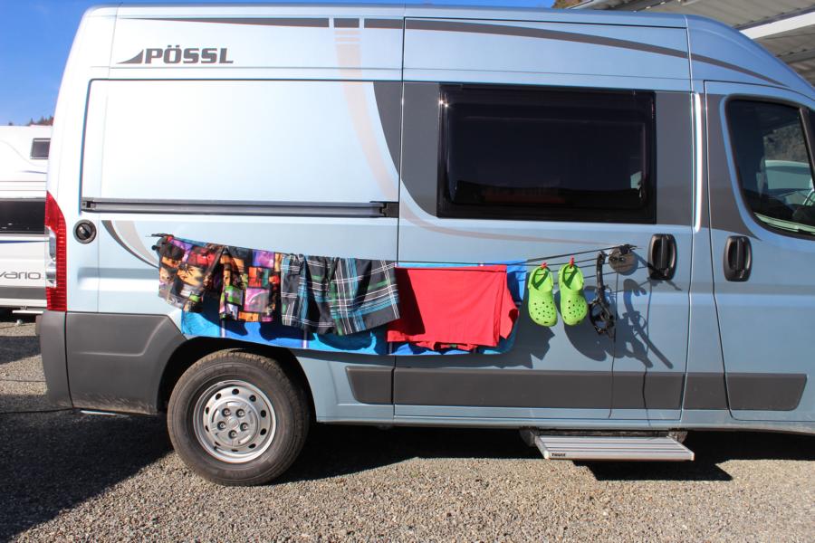 Camping Wäscheleine 8m Saugnapf Edelstahl