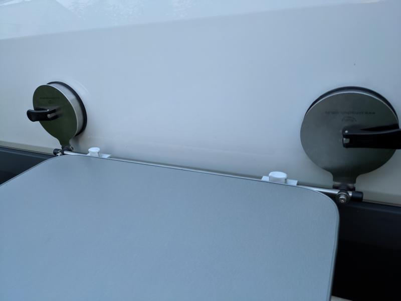 campingtisch schiene Tisch komplett mit Saugnapfhalteschiene System Roth – Saughaltershop Sichtschutz Roth